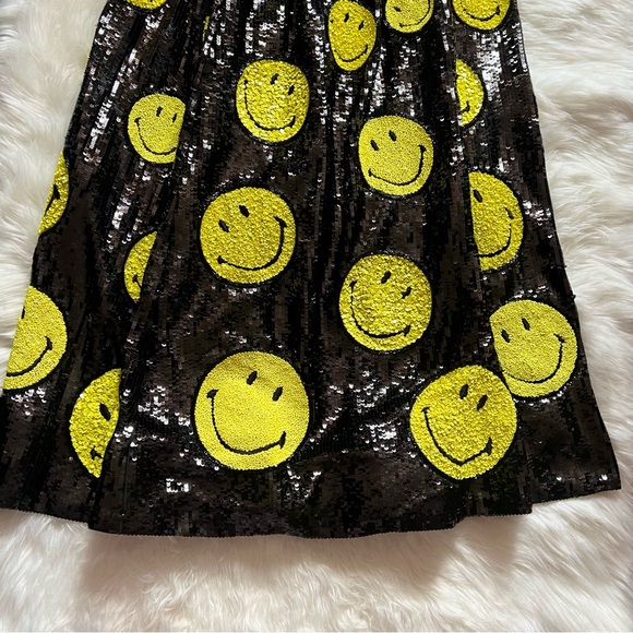 New! ALICE + OLIVIA Smiley Limited Edition Tina Sequin Gown Maxi Skirt - Picture 9 of 16